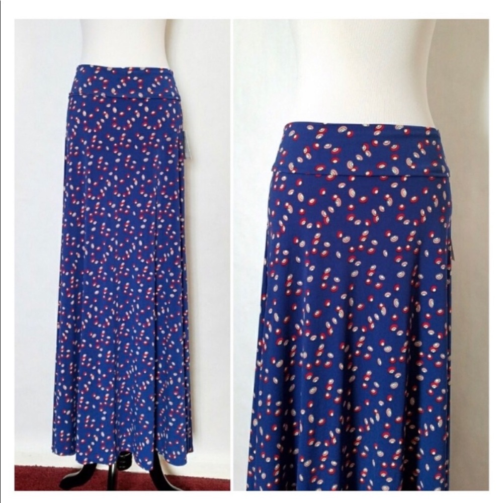 LuLaRoe Mushroom Maxi Skirt Large